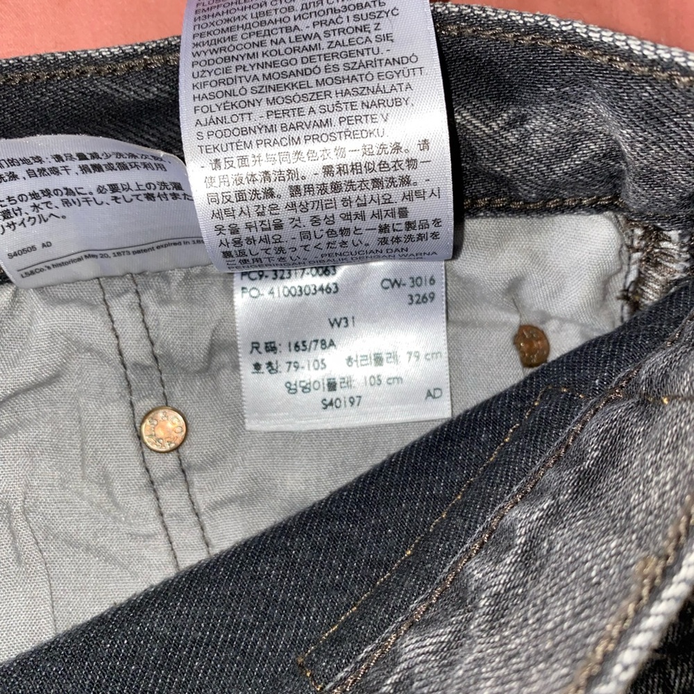 Levi 501 black/gray wash - Picture 3 of 4